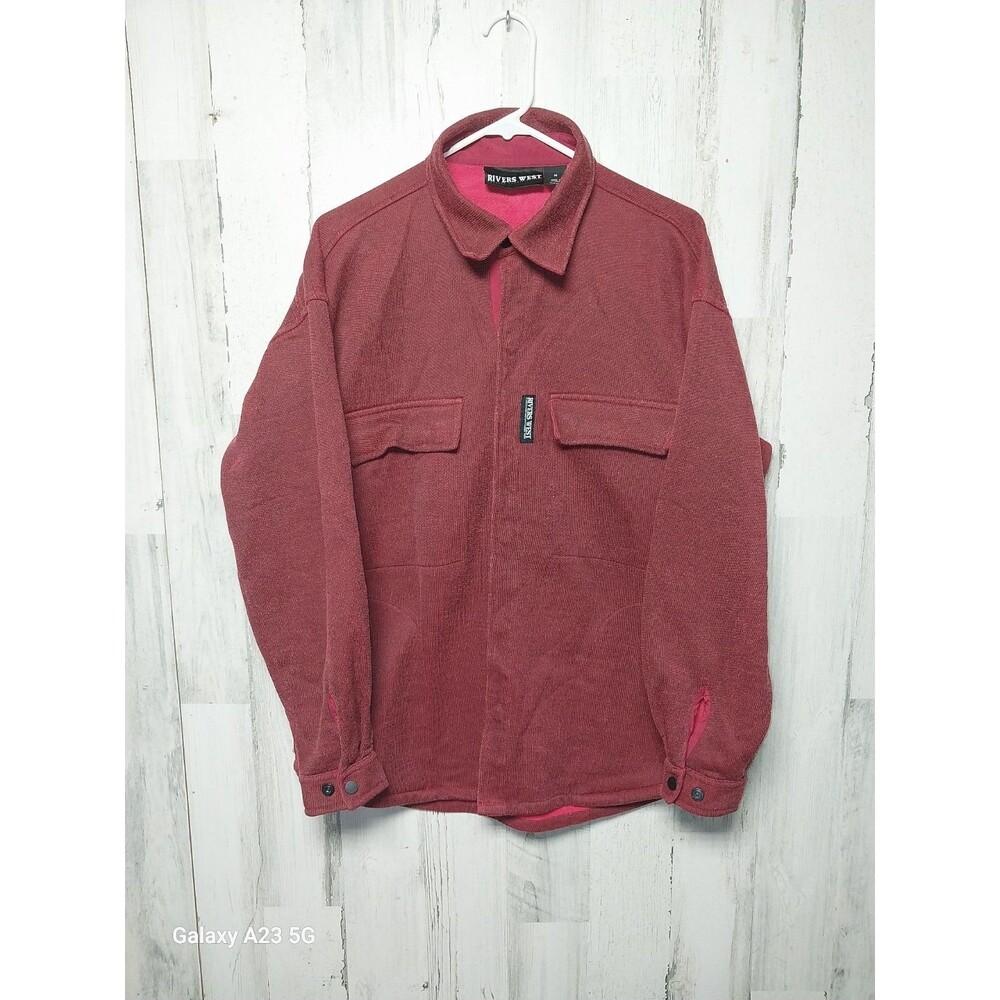 Rivers West Mens Medium Lumber Jak Shirt Shacket Snap Front Pockets